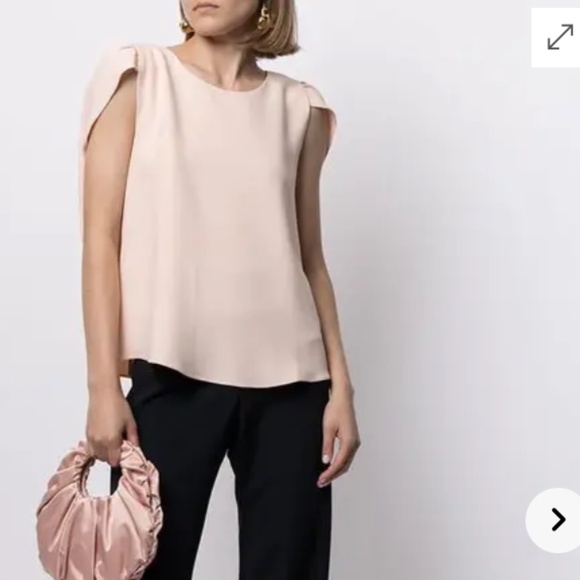 NWT Emporio Armani Slit-Sleeve Cape Top - Picture 6 of 7